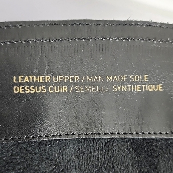 Yokono Women's Tall Black Leather Riding Biker Boots Strap Buckle Block Heel 39 - Picture 13 of 16